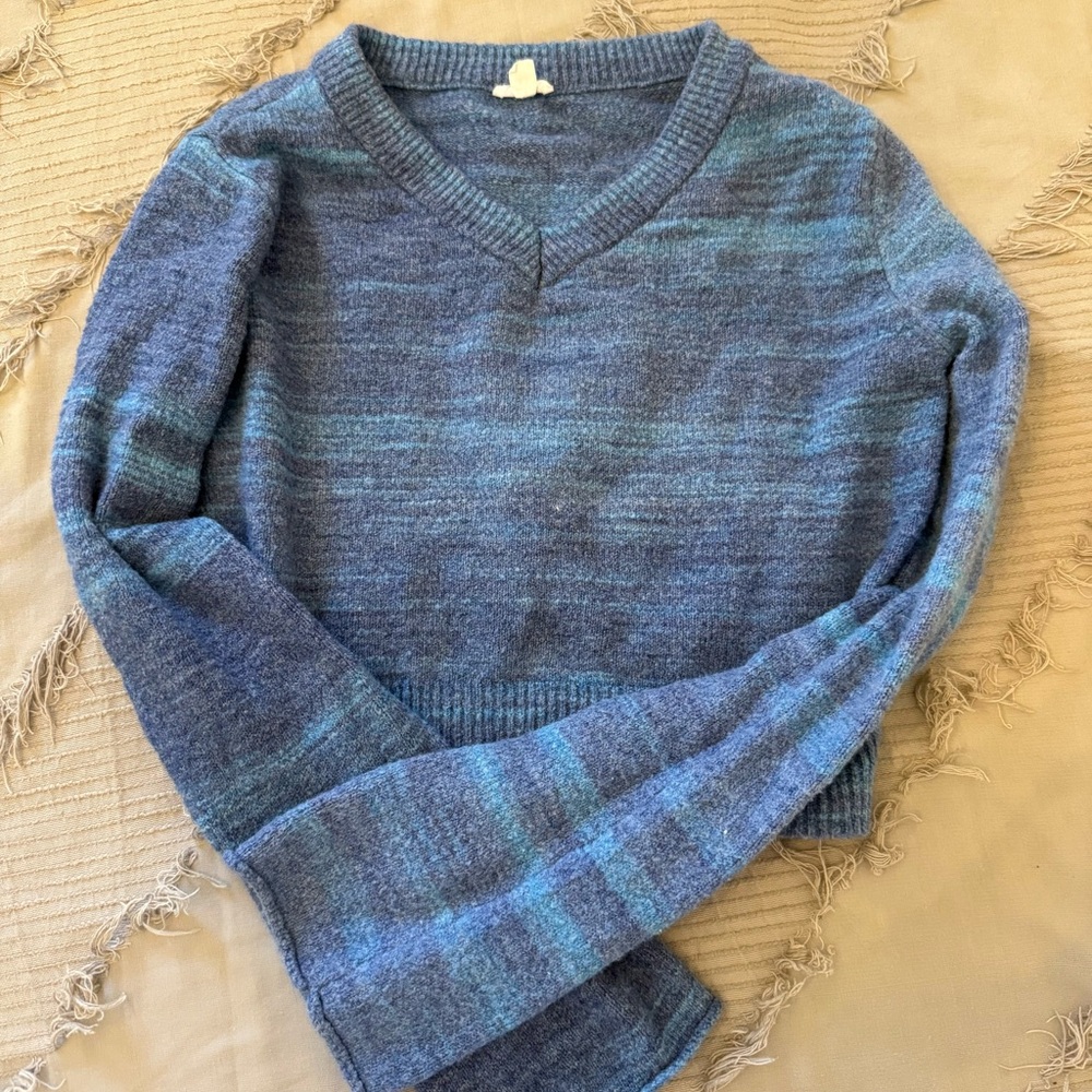 Blue Cropped Sweater